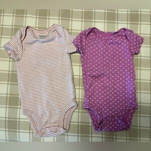 Carter's Pink Striped Baby Onesie